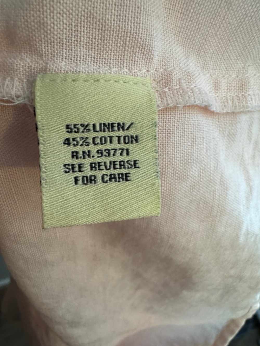 Pale Pink Linen Pocket Tunic S cotton linen - Picture 3 of 10